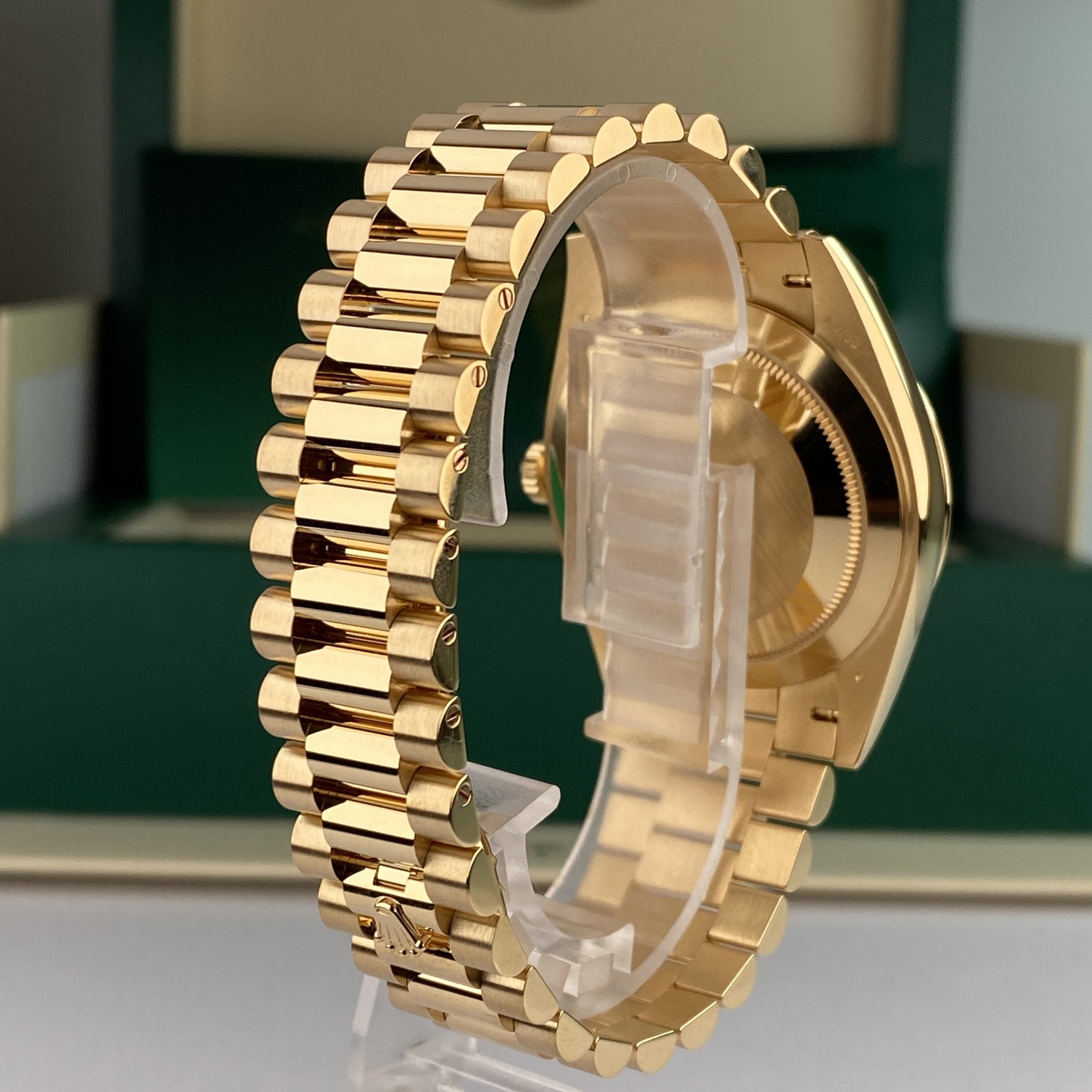 2022 Rolex Day-Date 228238 40mm Onyx Baguette Complete Set Unworn