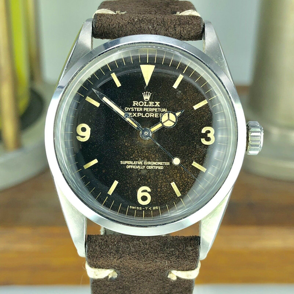 1965 Vintage Rolex Explorer 1016 Gilt Tropical Brown Dial