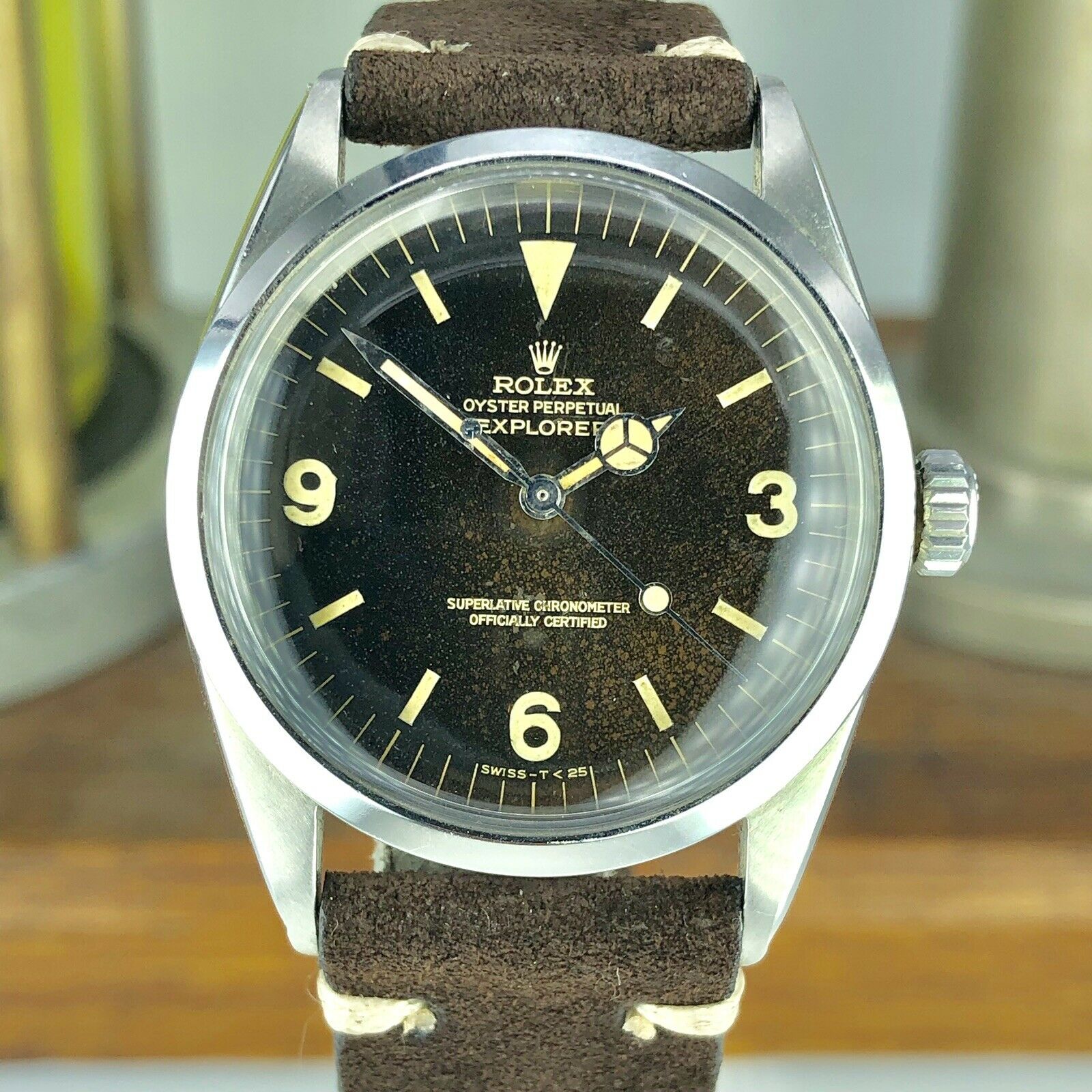 1965 Vintage Rolex Explorer 1016 Gilt Tropical Brown Dial