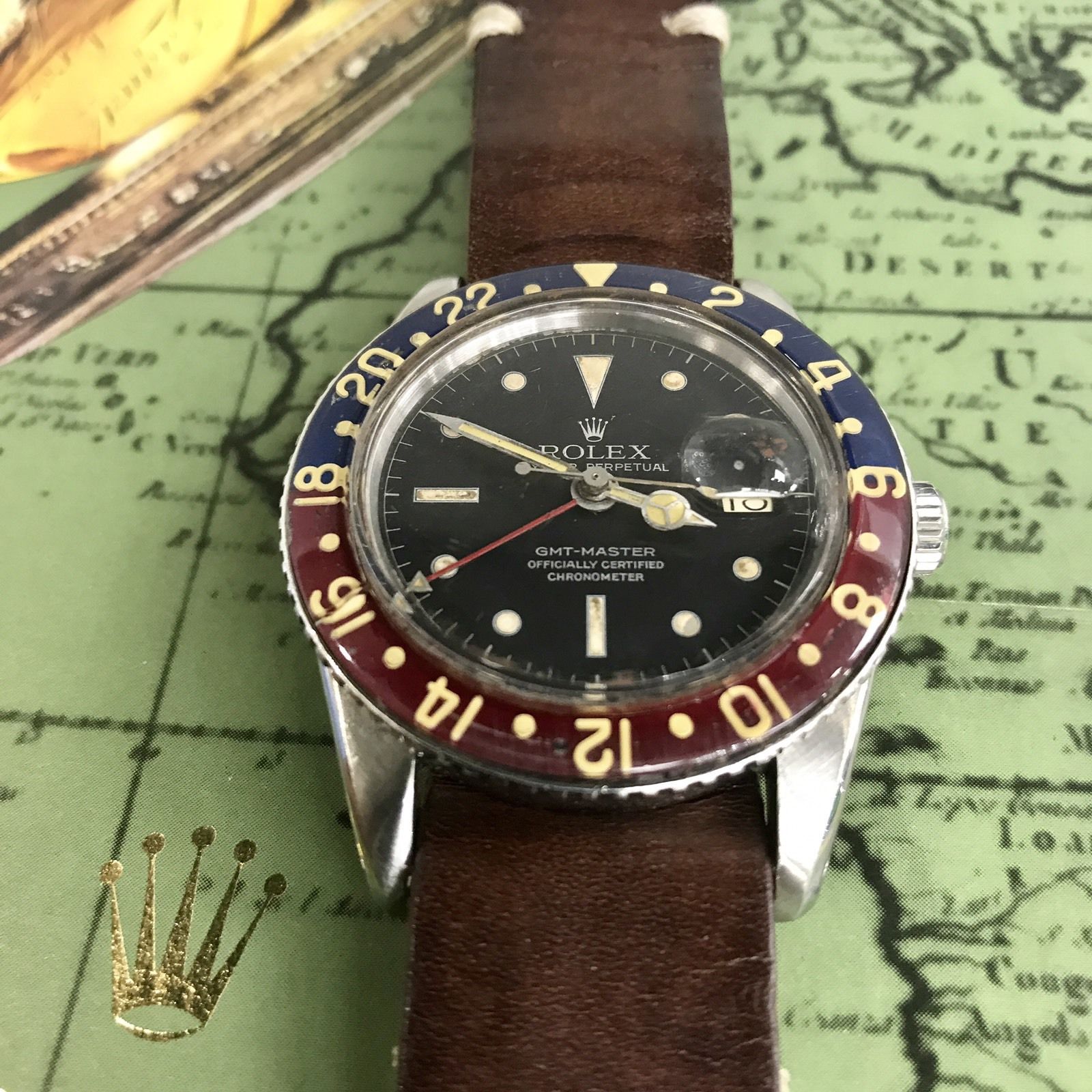 Vintage Rolex GMT Master 6542 Original Dial & Hands Thick Case