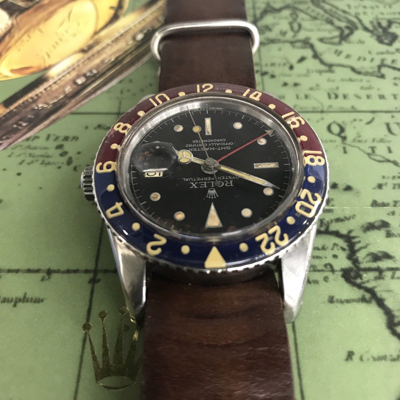 Vintage Rolex GMT Master 6542 Original Dial & Hands Thick Case