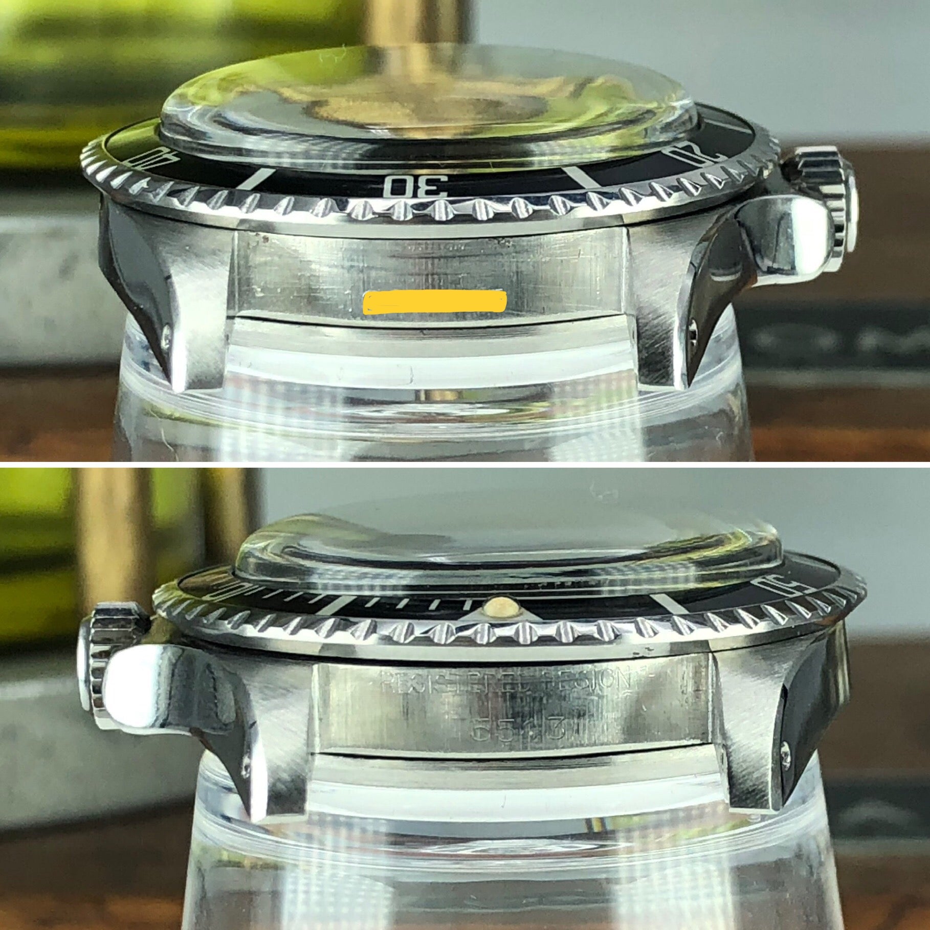 1965 Vintage Rolex 5513 Submariner Tropical Super Glossy Gilt Dial