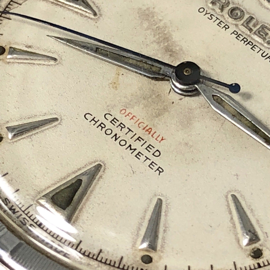 1961 Vintage Rare Rolex 6103 Red Officially Writing Dial Bubbleback