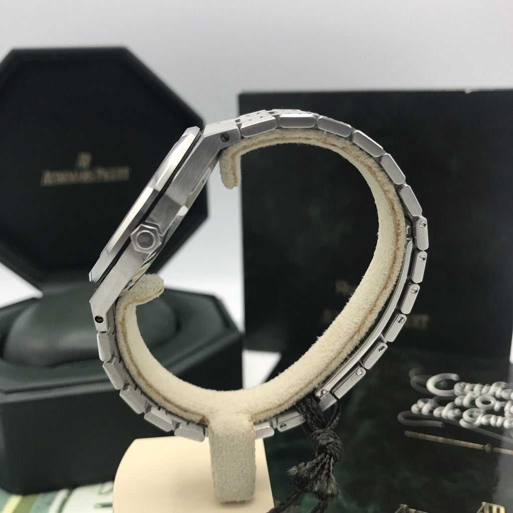 Audemars Piguet Royal Oak 36mm Ref 14790ST Full Set Box Papers Black Dial Mint
