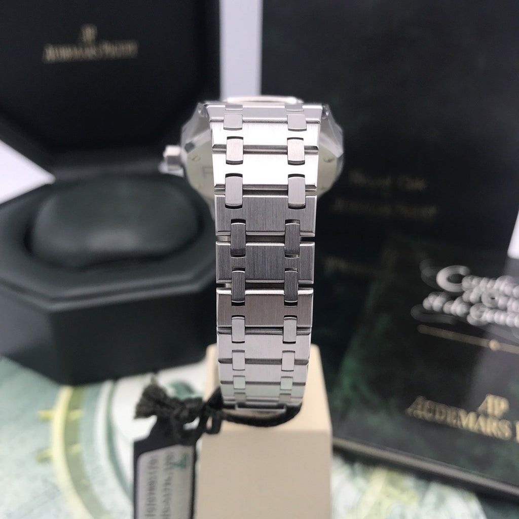 Audemars Piguet Royal Oak 36mm Ref 14790ST Full Set Box Papers Black Dial Mint