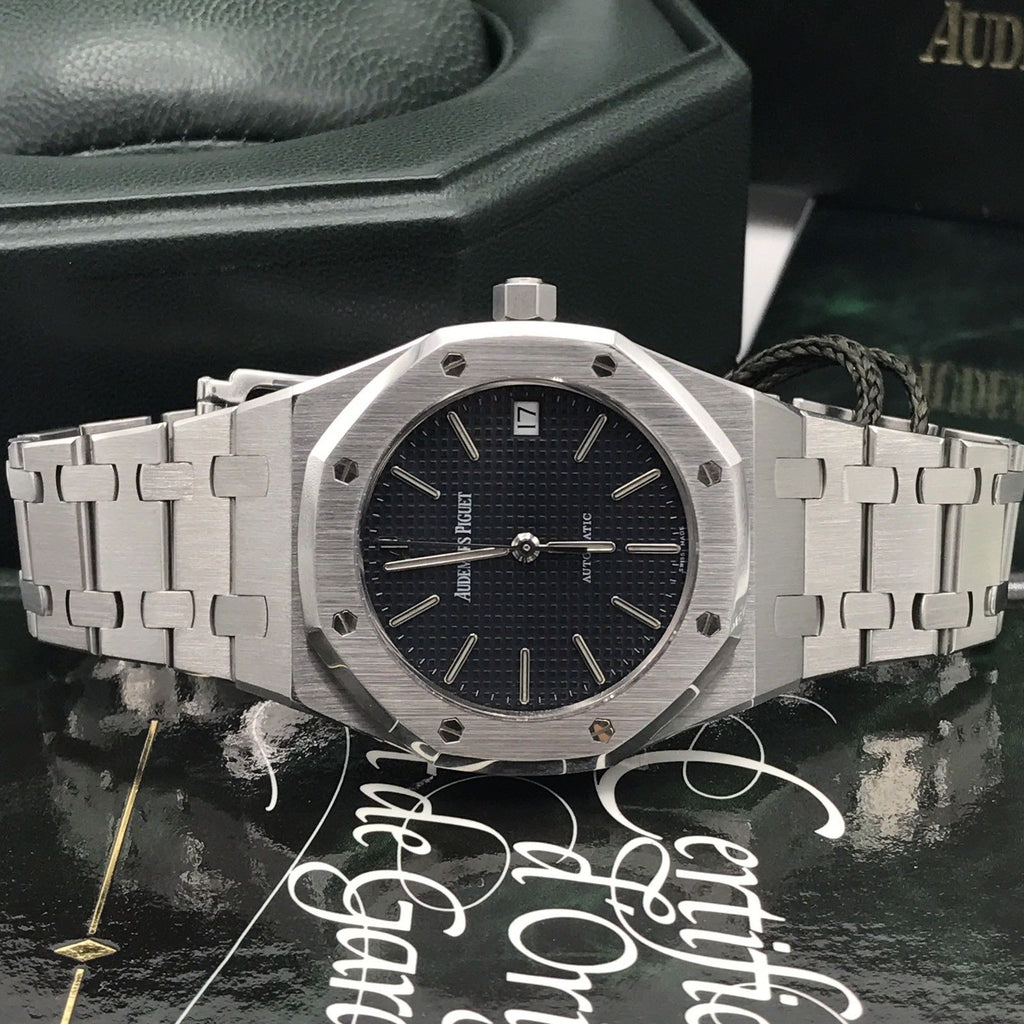 Audemars Piguet Royal Oak 36mm Ref 14790ST Full Set Box Papers Black Dial Mint
