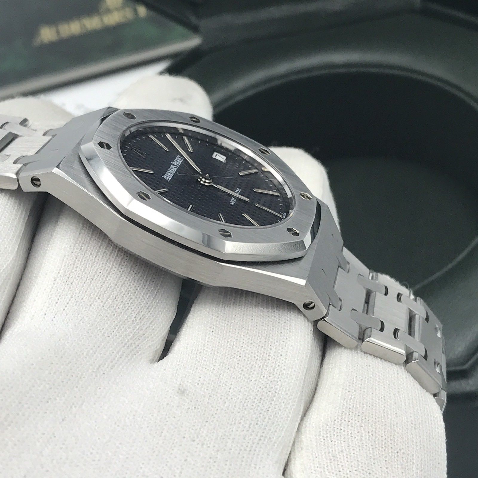Audemars Piguet Royal Oak 36mm Ref 14790ST Full Set Box Papers Black Dial Mint