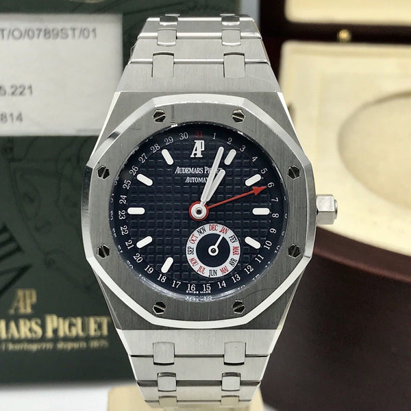 AUDEMARS PIGUET ROYAL OAK QUANTIEME ANNUEL REF 25920 BLUE DIAL 36.5MM FULL SET
