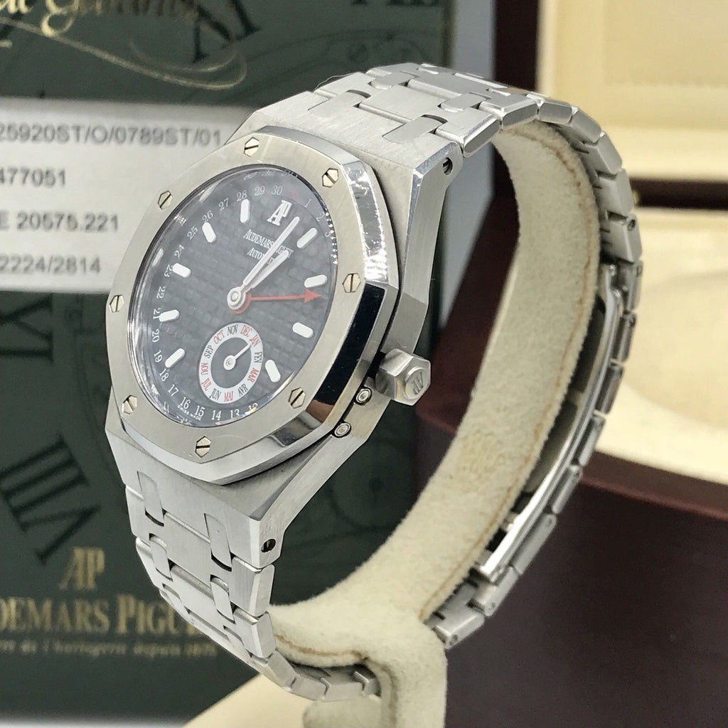 AUDEMARS PIGUET ROYAL OAK QUANTIEME ANNUEL REF 25920 BLUE DIAL 36.5MM FULL SET
