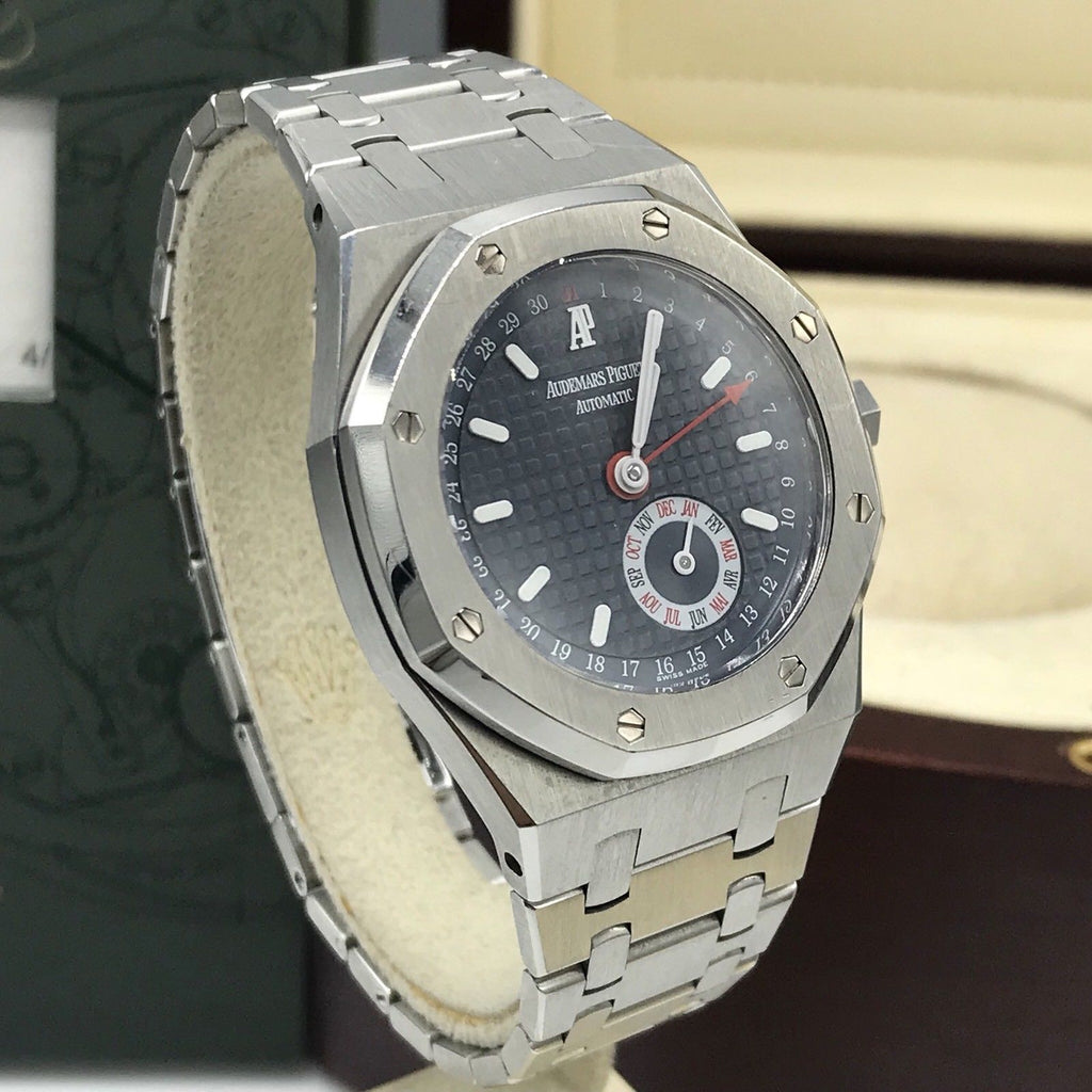 AUDEMARS PIGUET ROYAL OAK QUANTIEME ANNUEL REF 25920 BLUE DIAL 36.5MM FULL SET