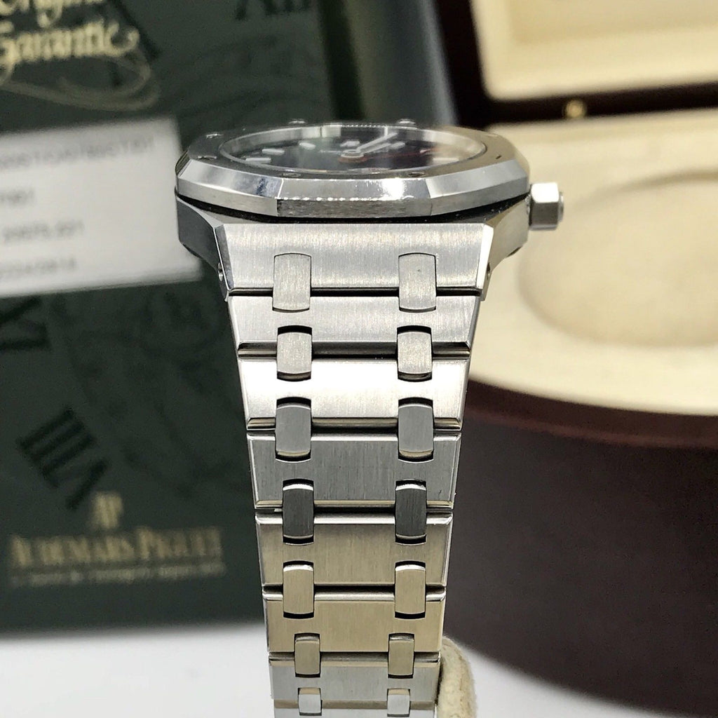 AUDEMARS PIGUET ROYAL OAK QUANTIEME ANNUEL REF 25920 BLUE DIAL 36.5MM FULL SET