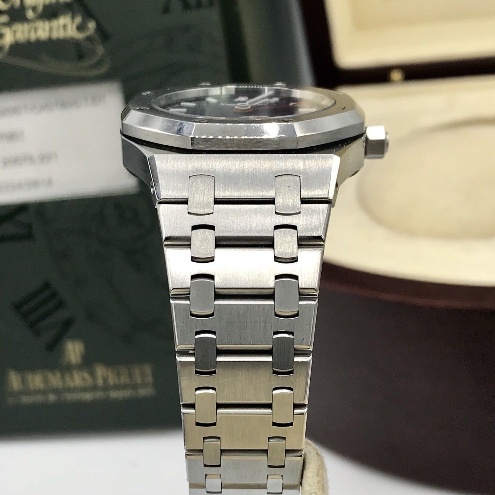 AUDEMARS PIGUET ROYAL OAK QUANTIEME ANNUEL REF 25920 BLUE DIAL 36.5MM FULL SET