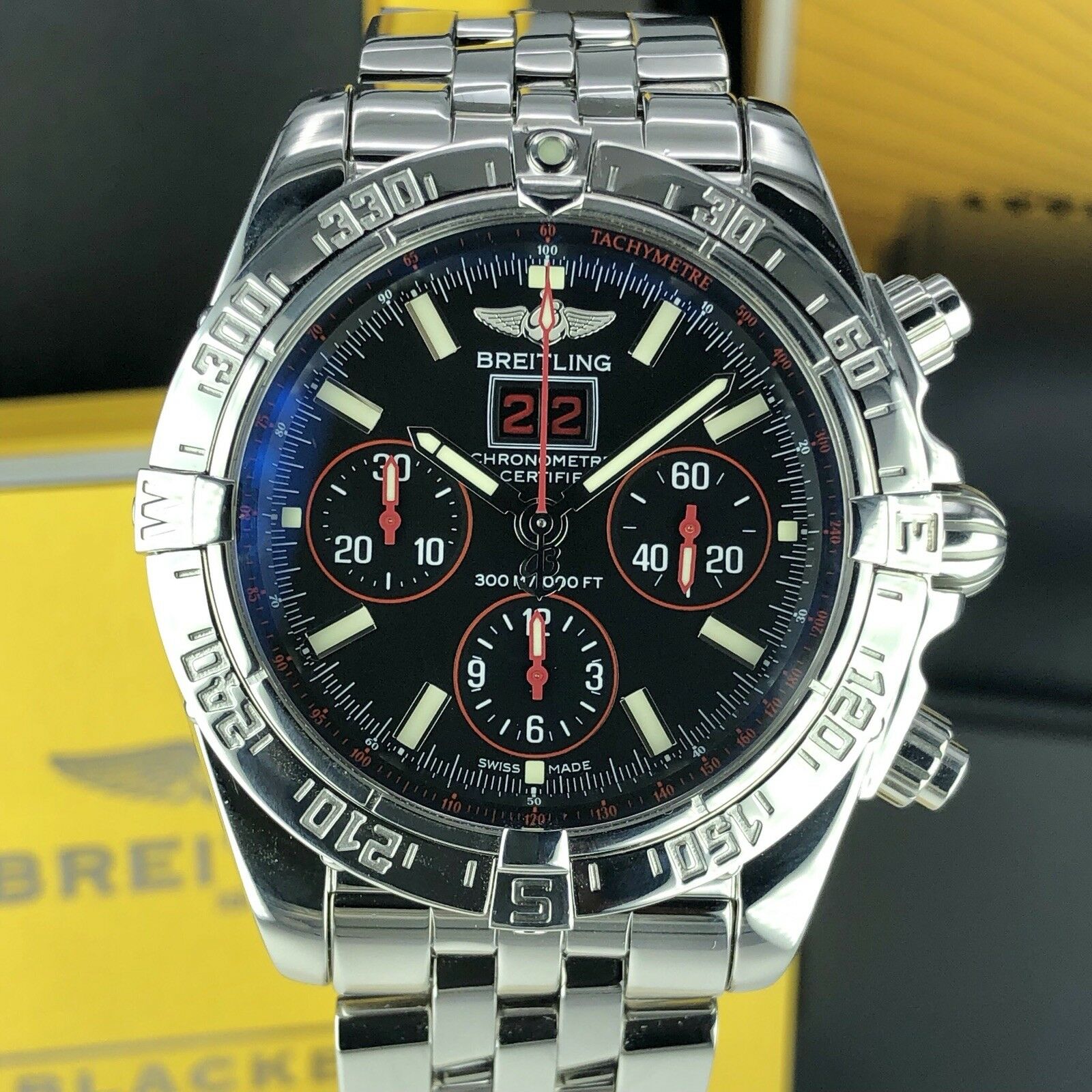 Breitling Chronomat Blackbird Red Strike Limited Edition Box & Papers