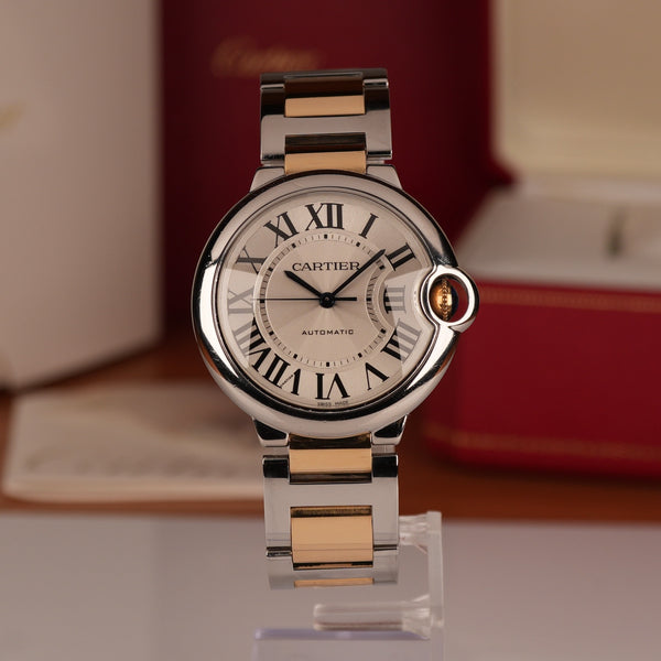 Cartier Ballon Bleu 36mm Steel and Yellow Gold W6920047 with Box and Papers