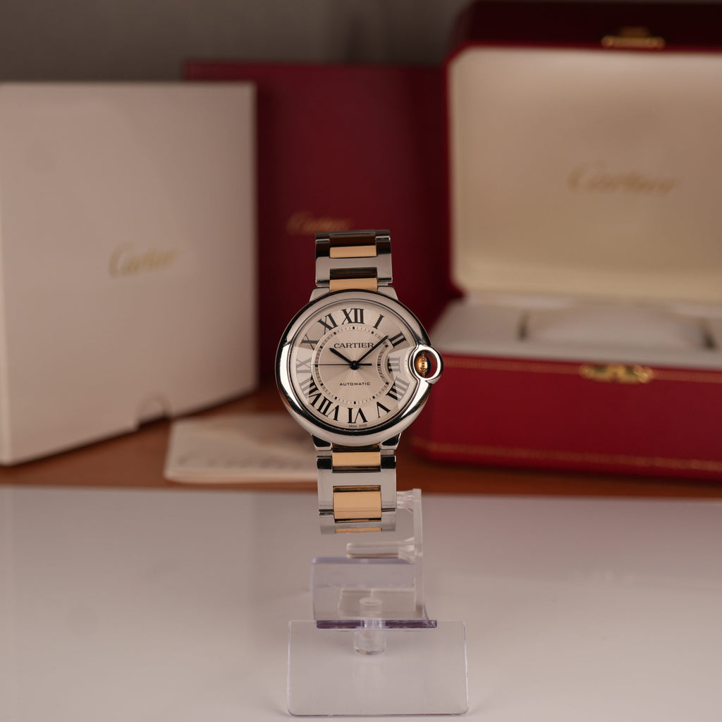 Cartier Ballon Bleu 36mm Steel and Yellow Gold W6920047 with Box and Papers