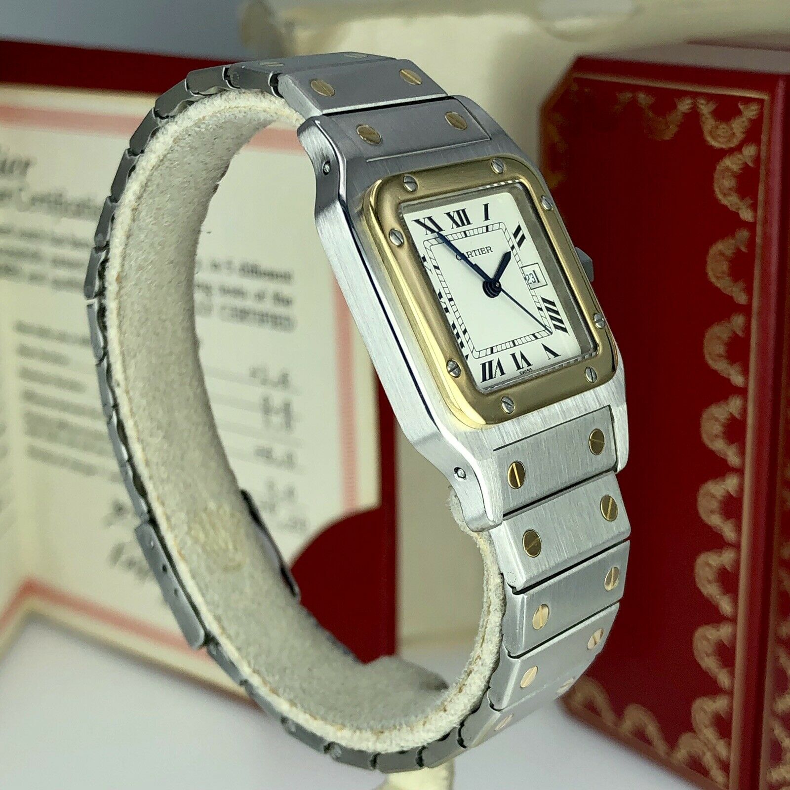 Cartier Santos Gablee Automatic Large Men Size With Box & Papers