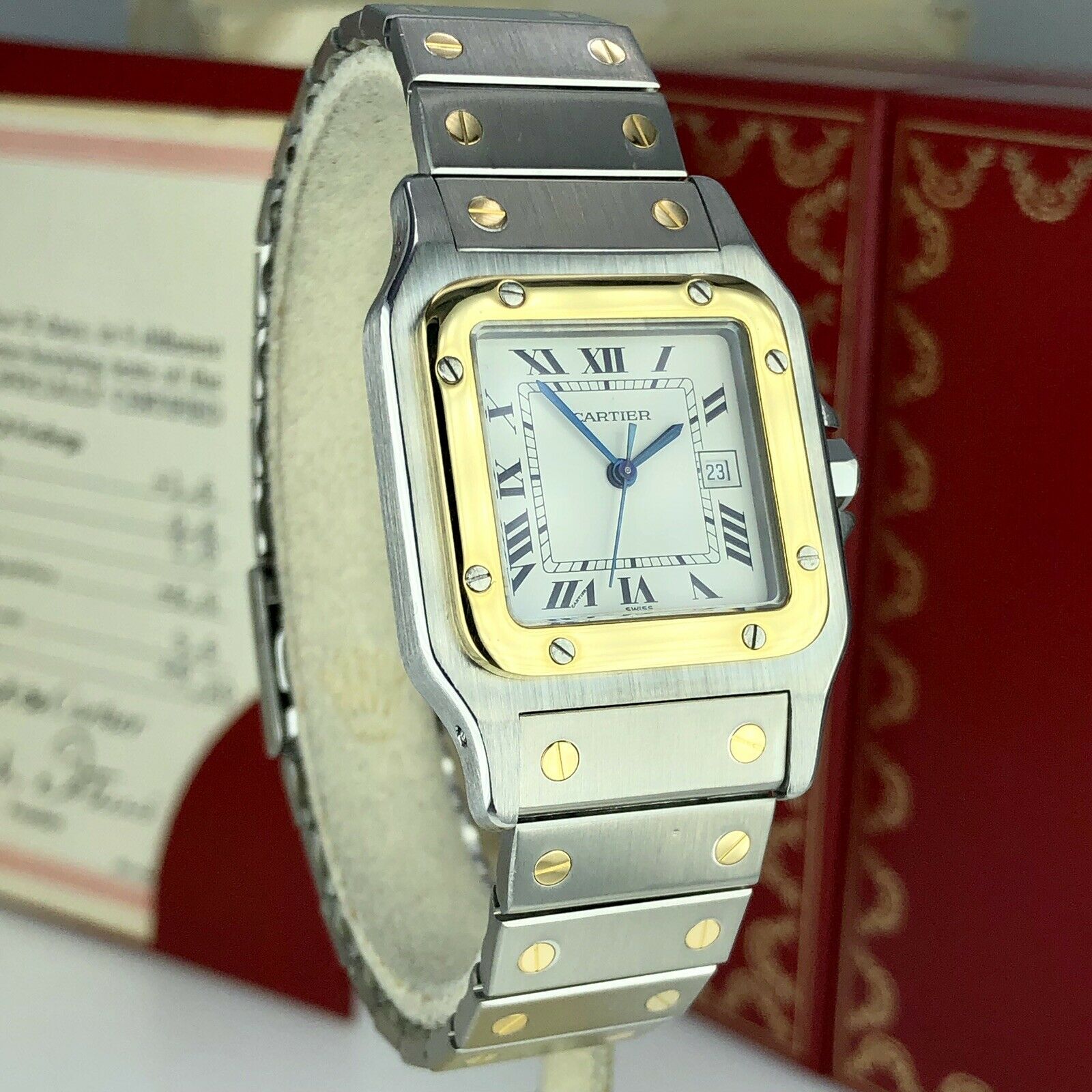 Cartier Santos Gablee Automatic Large Men Size With Box & Papers