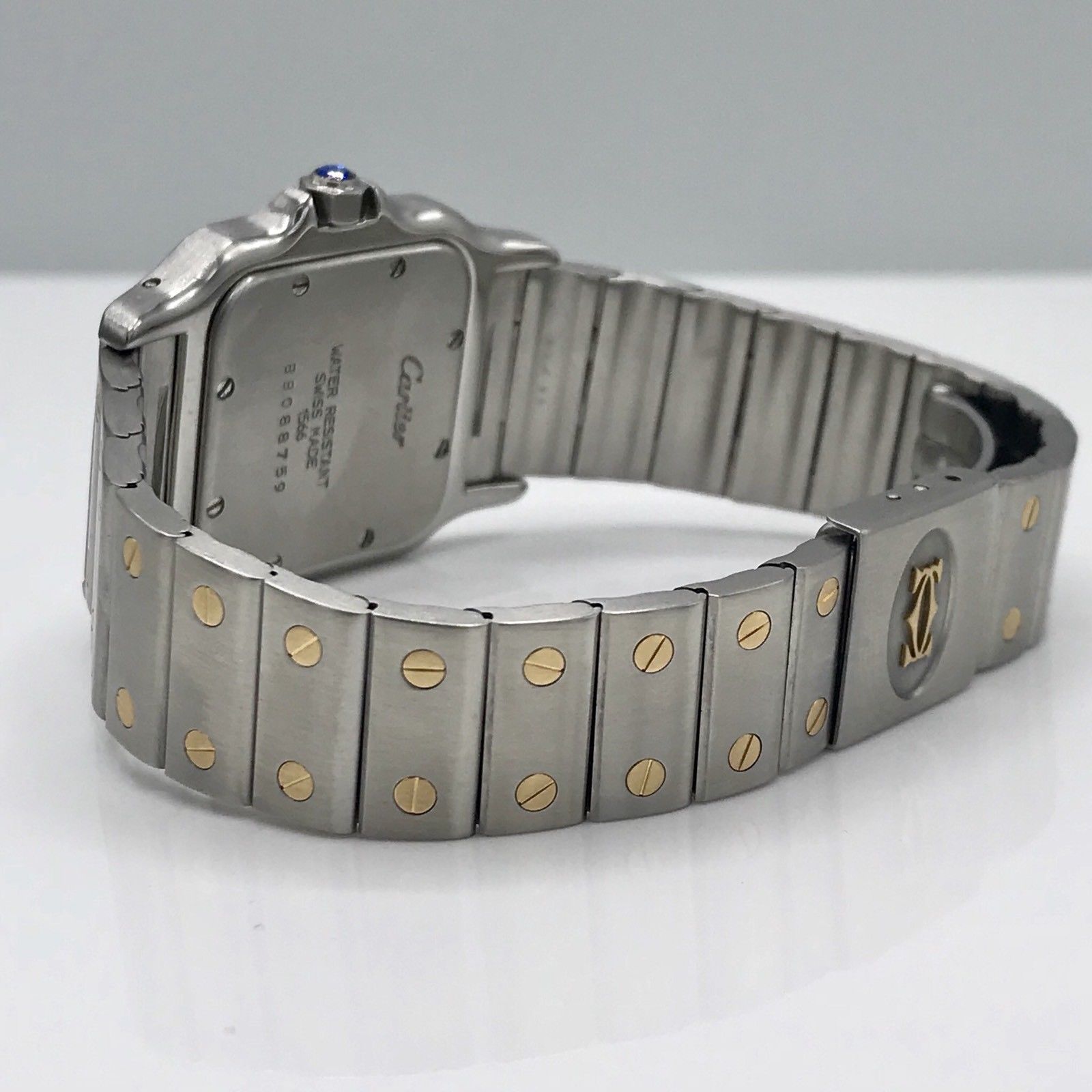 Cartier Santos Solid 18K Gold Bezel With Diamonds bezel Diamond Mint Condition