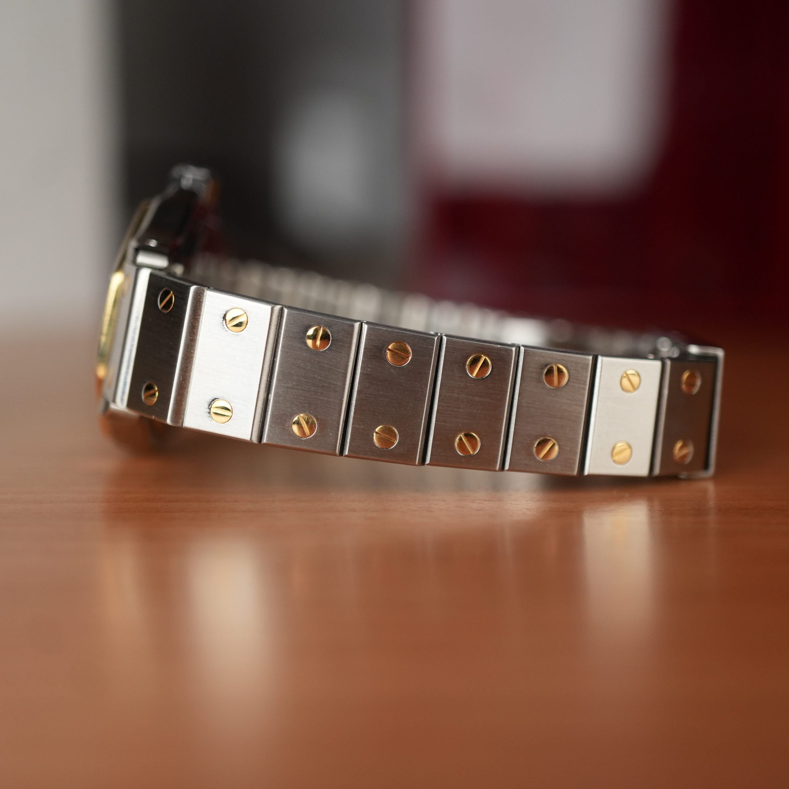 Cartier Santos Octagon Two Tone Ref 187903 Quartz Watch 24mm