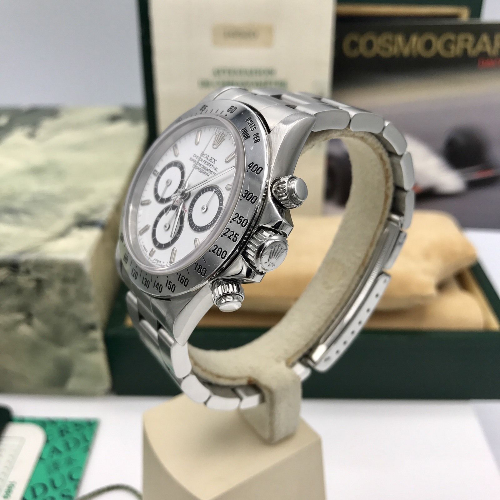 Rolex Daytona 16520 Zenith 4 Line 1989 L2 Serial 225 BEZEL FULL SET Papers