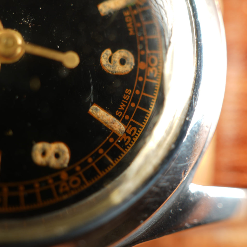 1942 Rolex 3136 Oyster Black Gilt Dial Full Set Box and Papers
