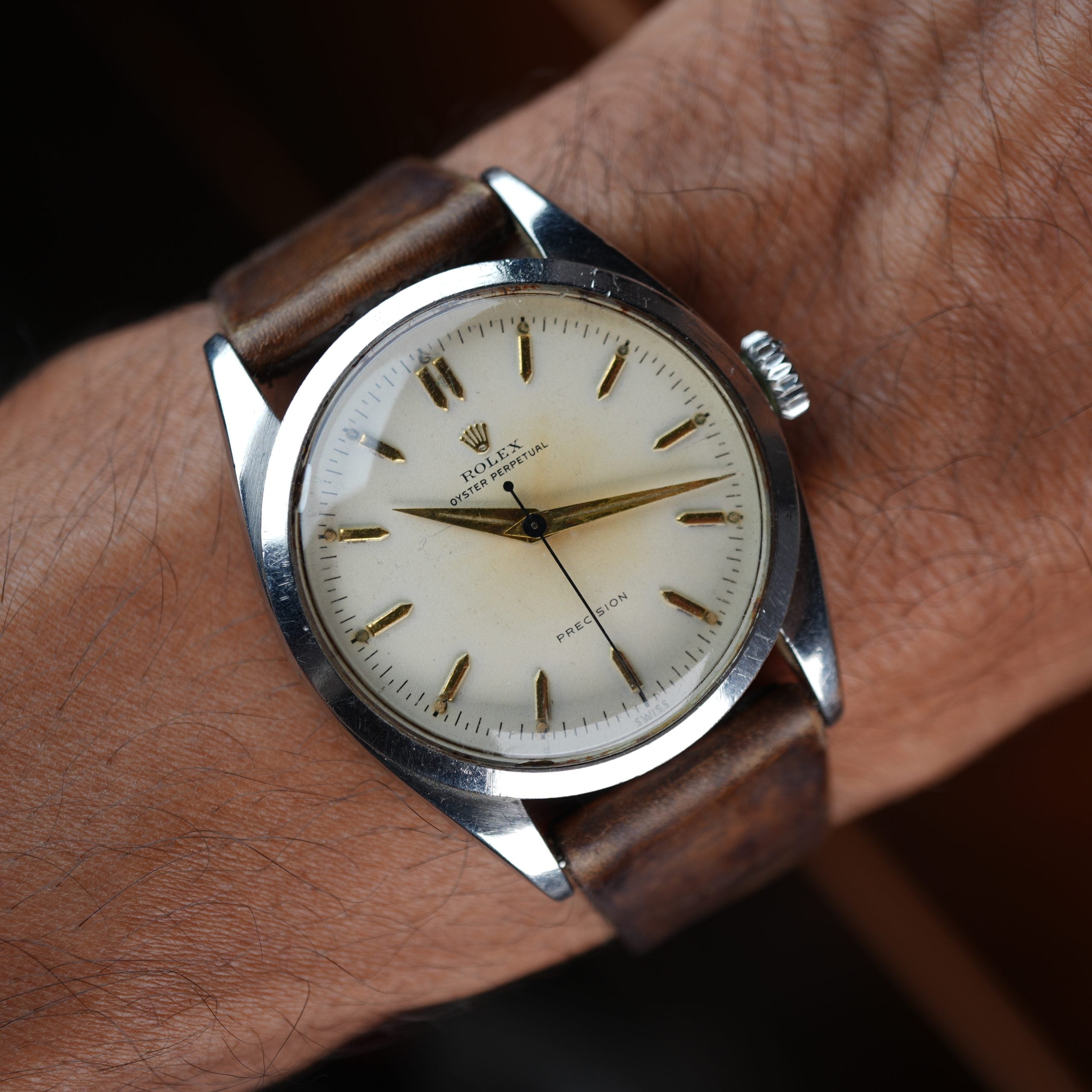 1953 Rolex 6298 Oyster Perpetual 36mm Pre-Explorer Unpolished