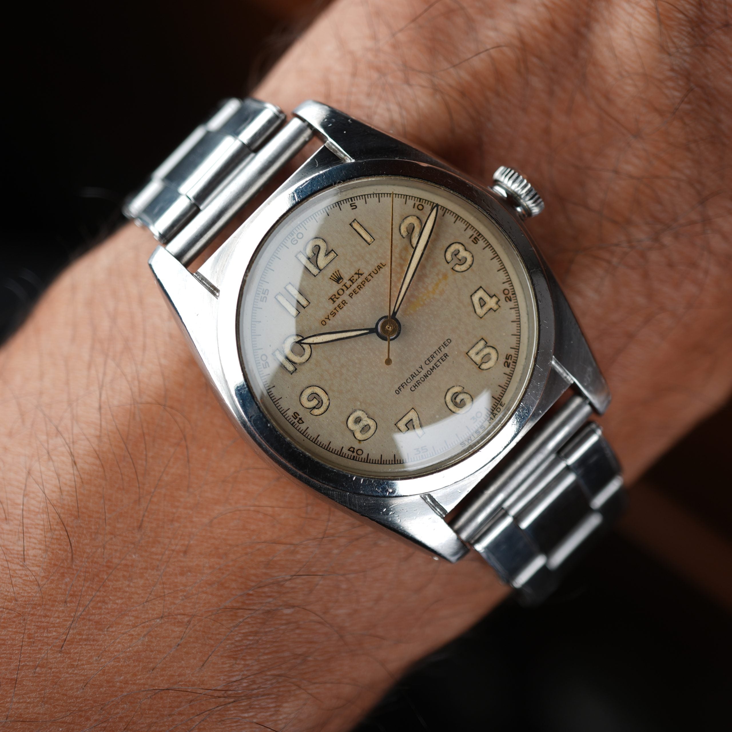 1948 Rolex 5050 Oyster Perpetual Bubbleback Mint Condition