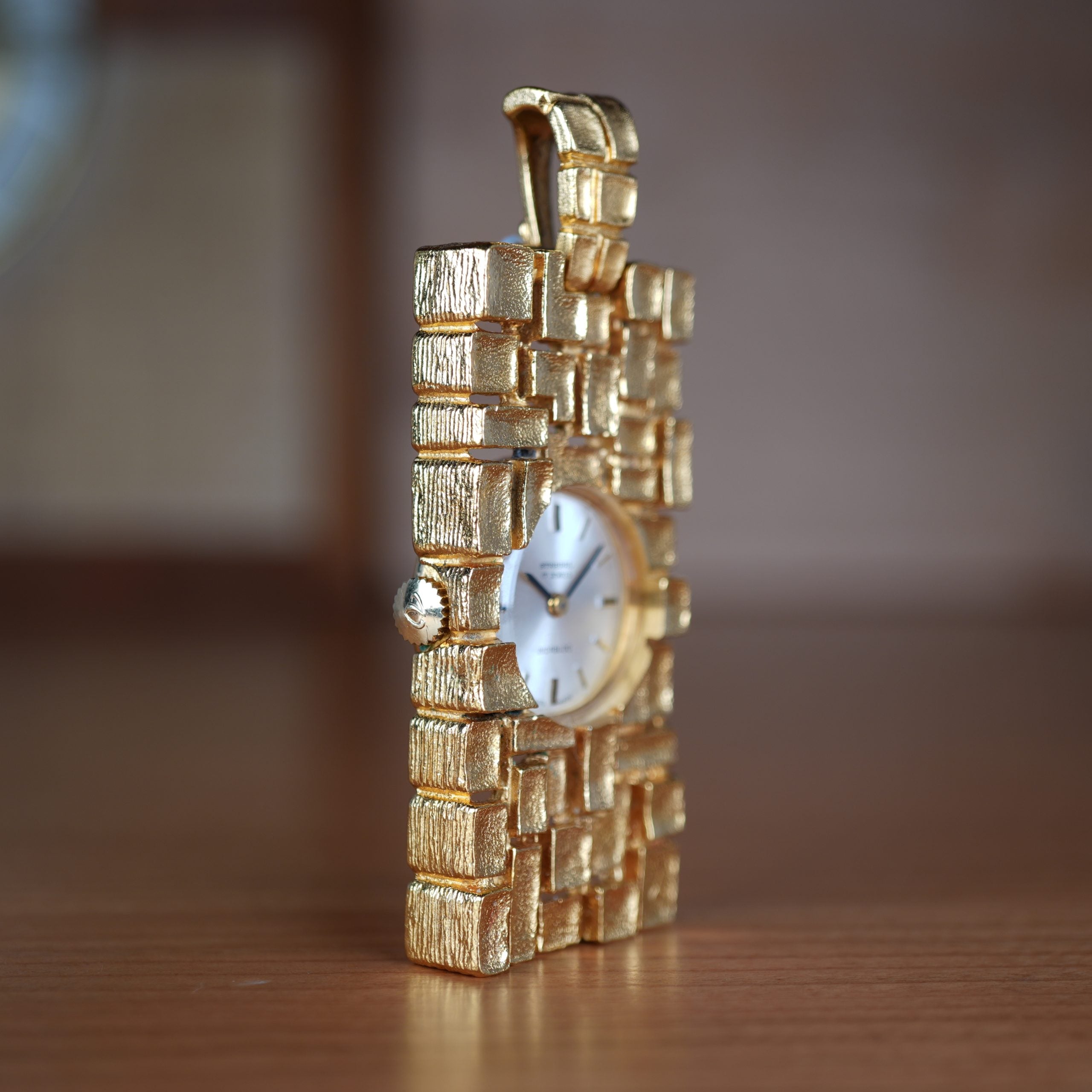 Vintage STREBEL Swiss Pendant Watch Manual Wind Gold Plated Original Dial
