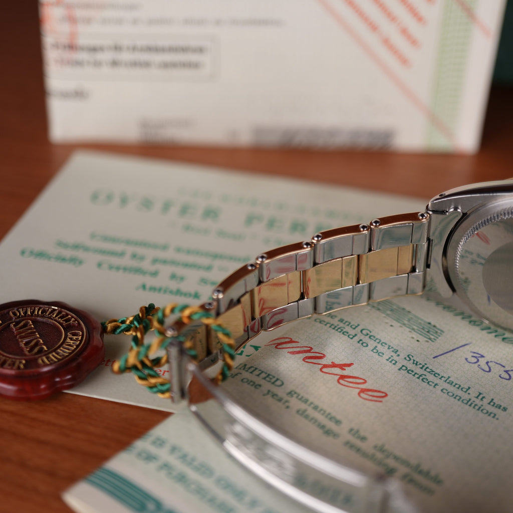 1967 Rolex Oyster Perpetual 1008 Zephyr Dial New Old Stock Condition Complete Full Set Original Receipt