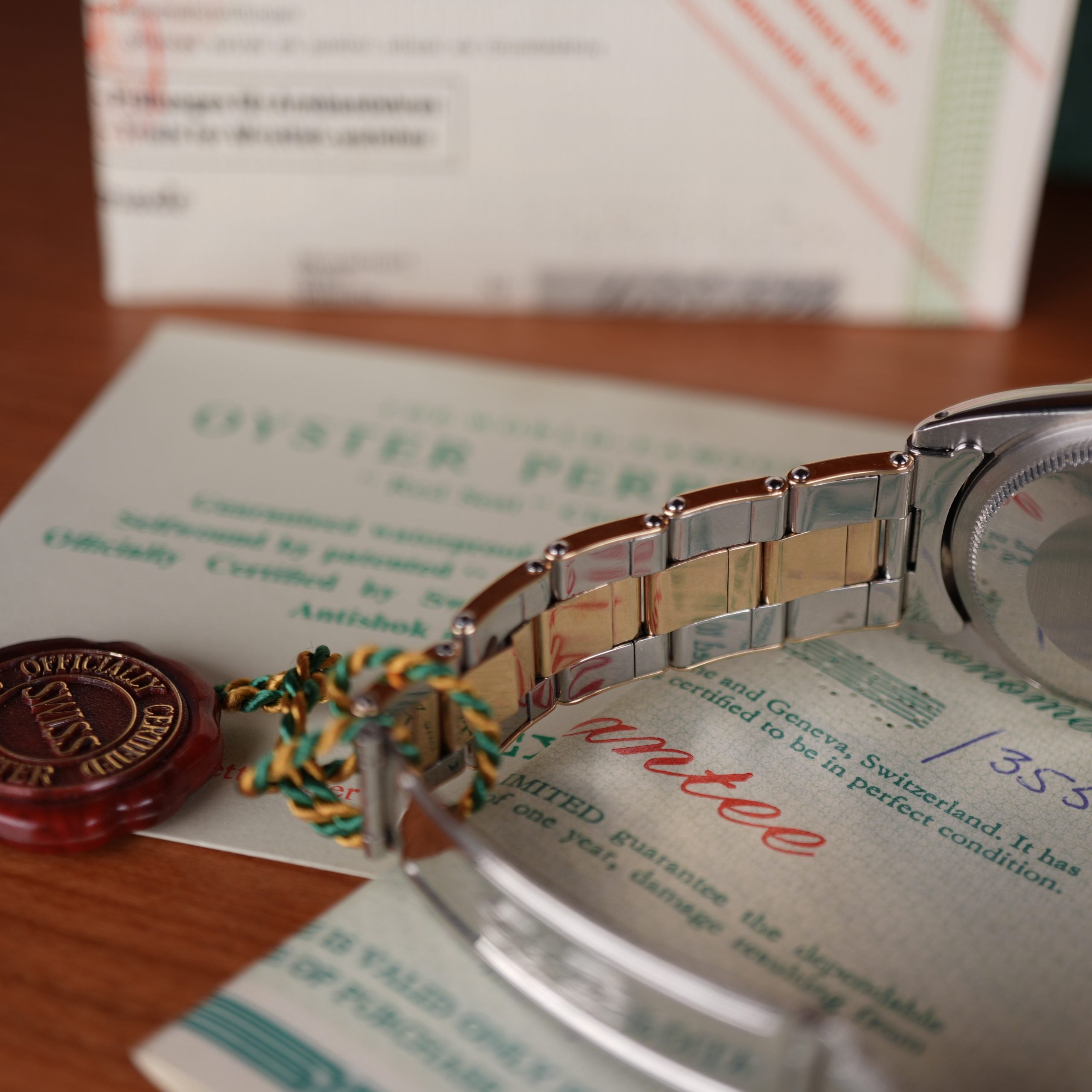 1967 Rolex Oyster Perpetual 1008 Zephyr Dial New Old Stock Condition Complete Full Set Original Receipt