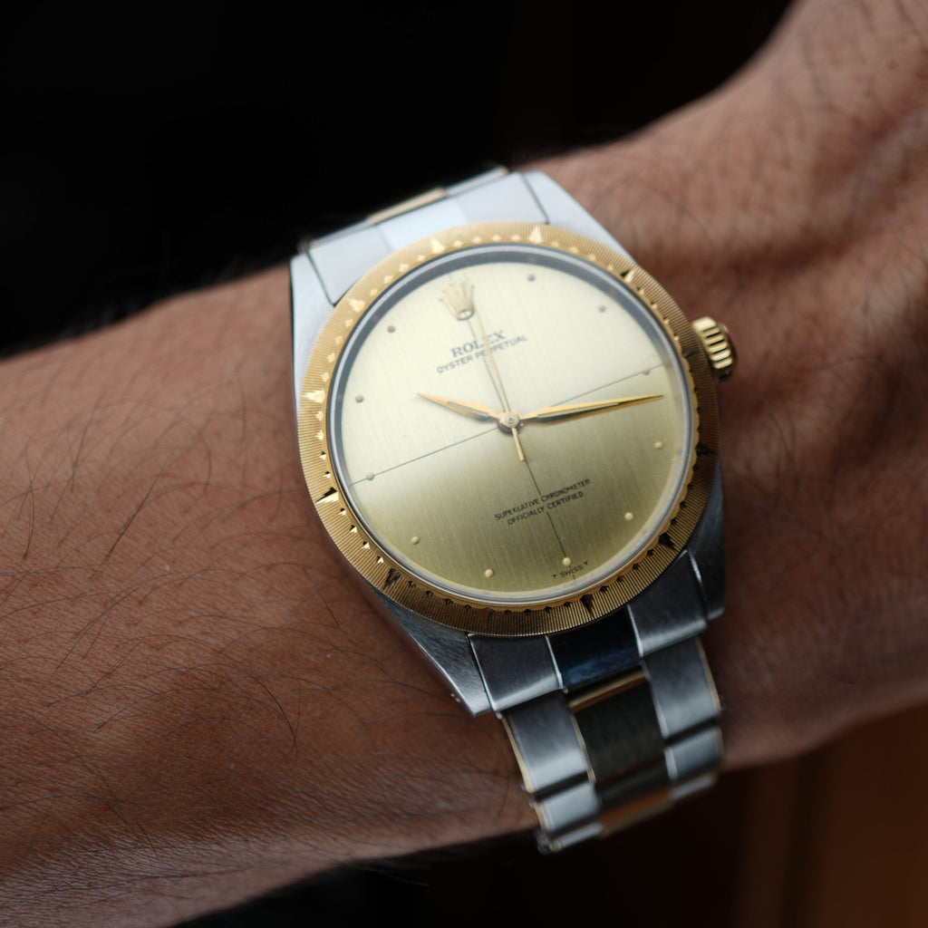 1967 Rolex Oyster Perpetual 1008 Zephyr Dial New Old Stock Condition Complete Full Set Original Receipt