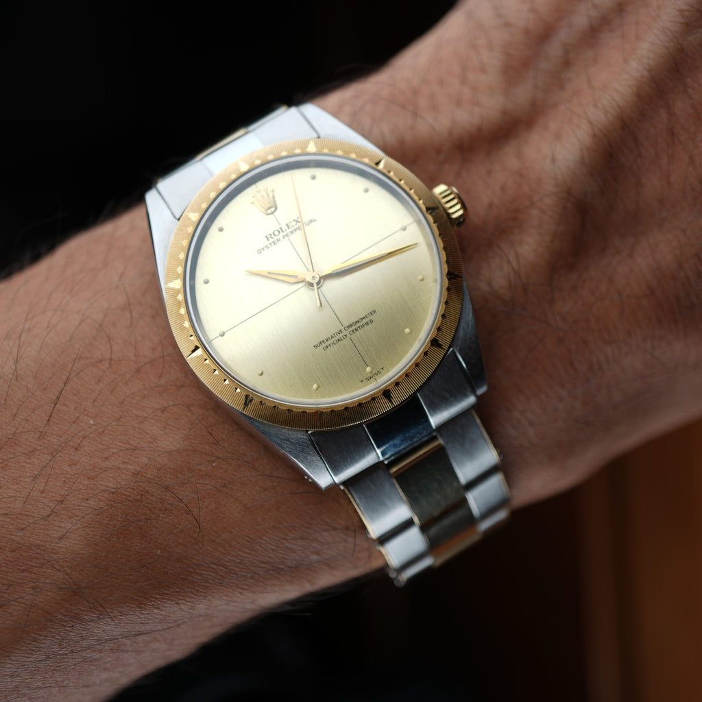 1967 Rolex Oyster Perpetual 1008 Zephyr Dial New Old Stock Condition Complete Full Set Original Receipt