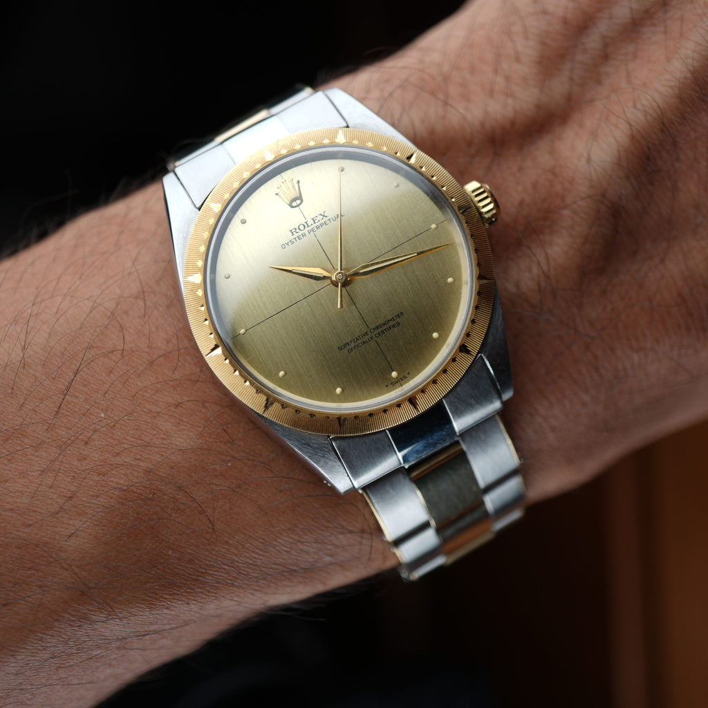 1967 Rolex Oyster Perpetual 1008 Zephyr Dial New Old Stock Condition Complete Full Set Original Receipt