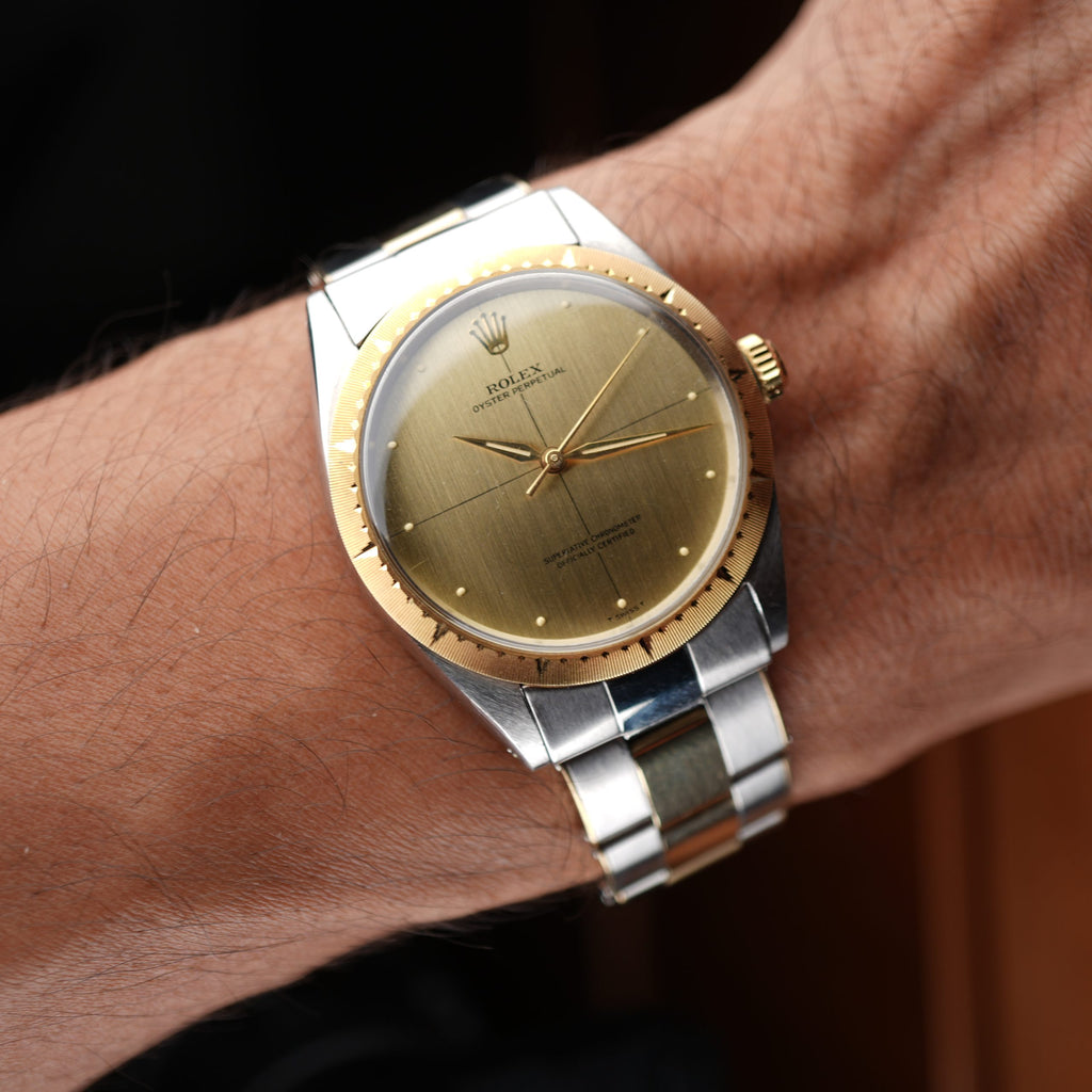 1967 Rolex Oyster Perpetual 1008 Zephyr Dial New Old Stock Condition Complete Full Set Original Receipt