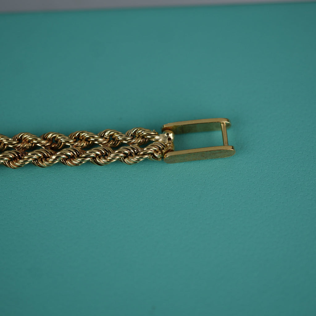 Tiffany & Co. 14k Solid Gold Ladies Watch Oval Roman Dial Mesh Bracelet