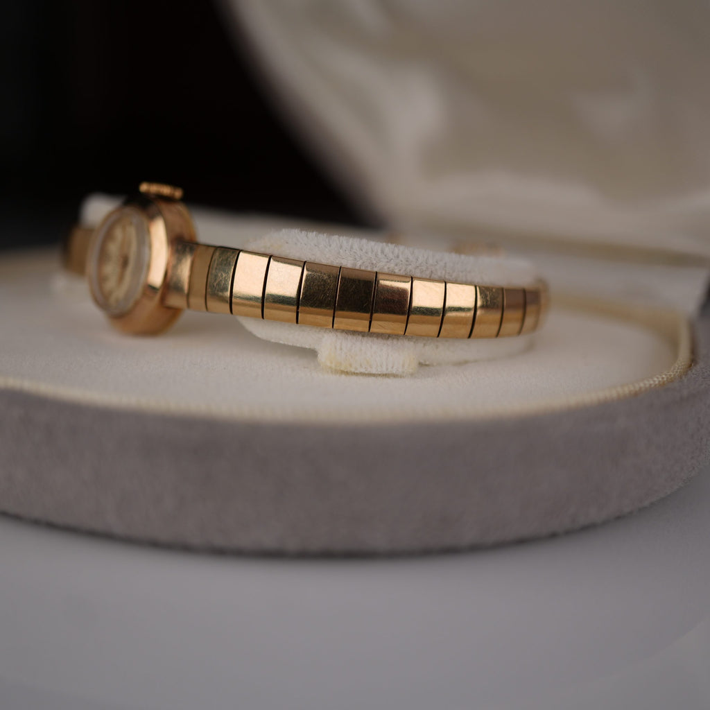 1960’s Rolex Precision Ladies Solid Gold Bracelet Watch with Original Box