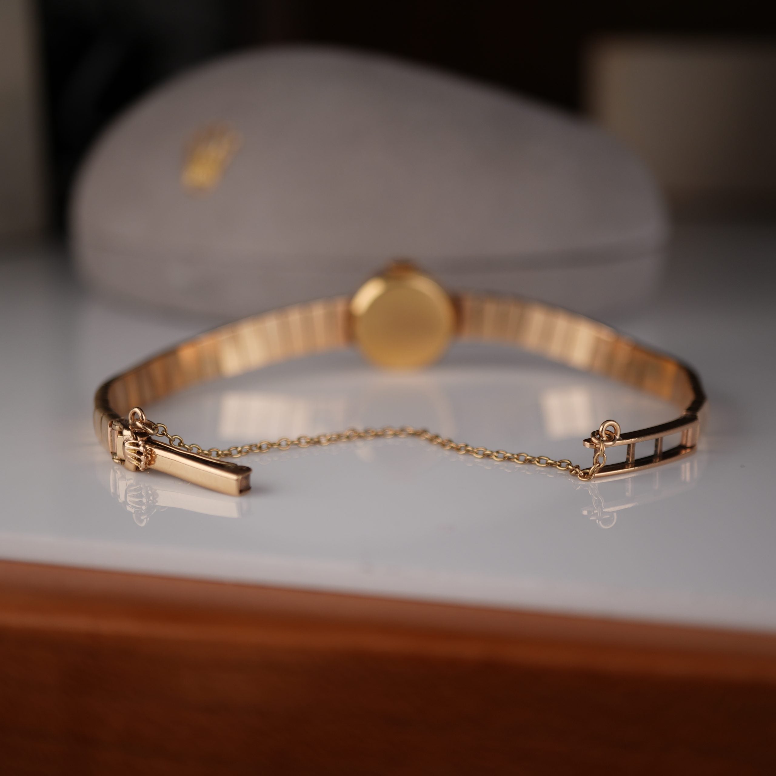 1960’s Rolex Precision Ladies Solid Gold Bracelet Watch with Original Box