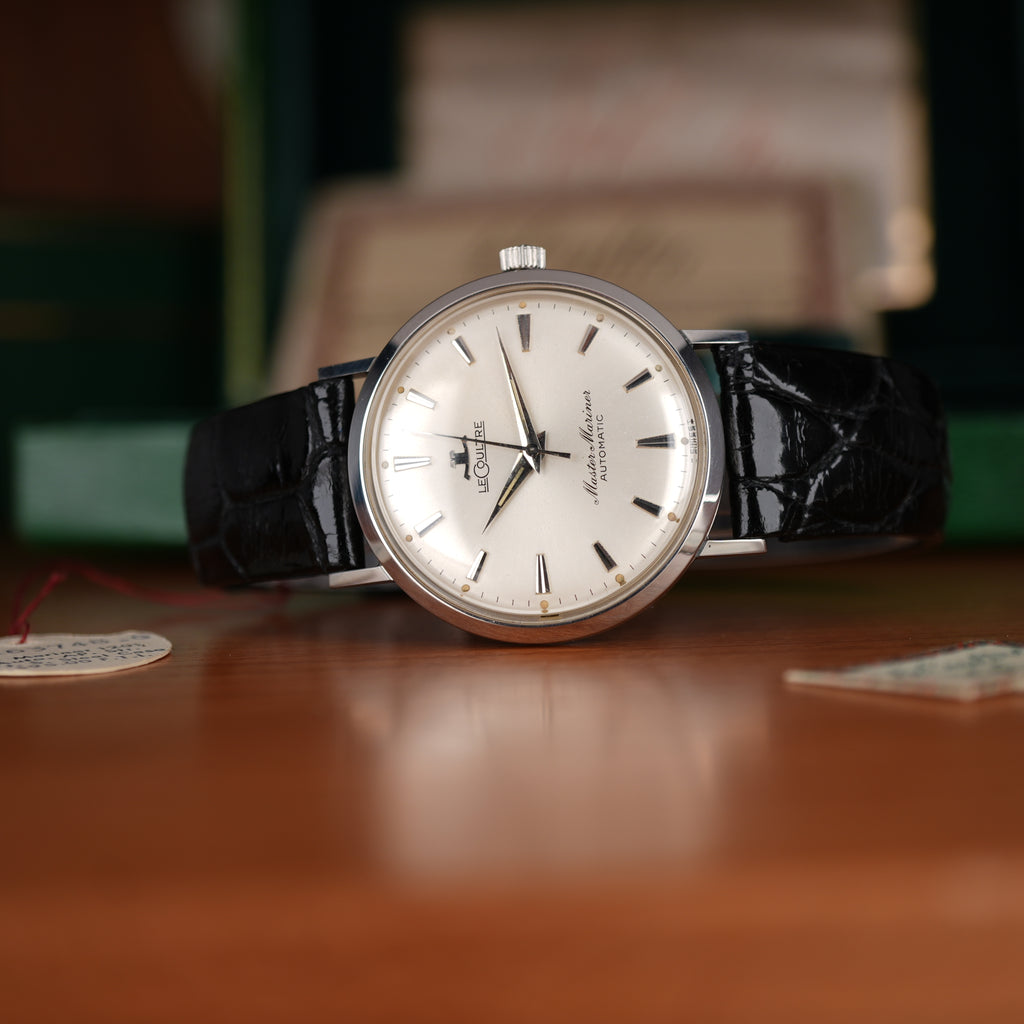 1961 LeCoultre Master Mariner Automatic Complete Set Box and Papers Unpolished