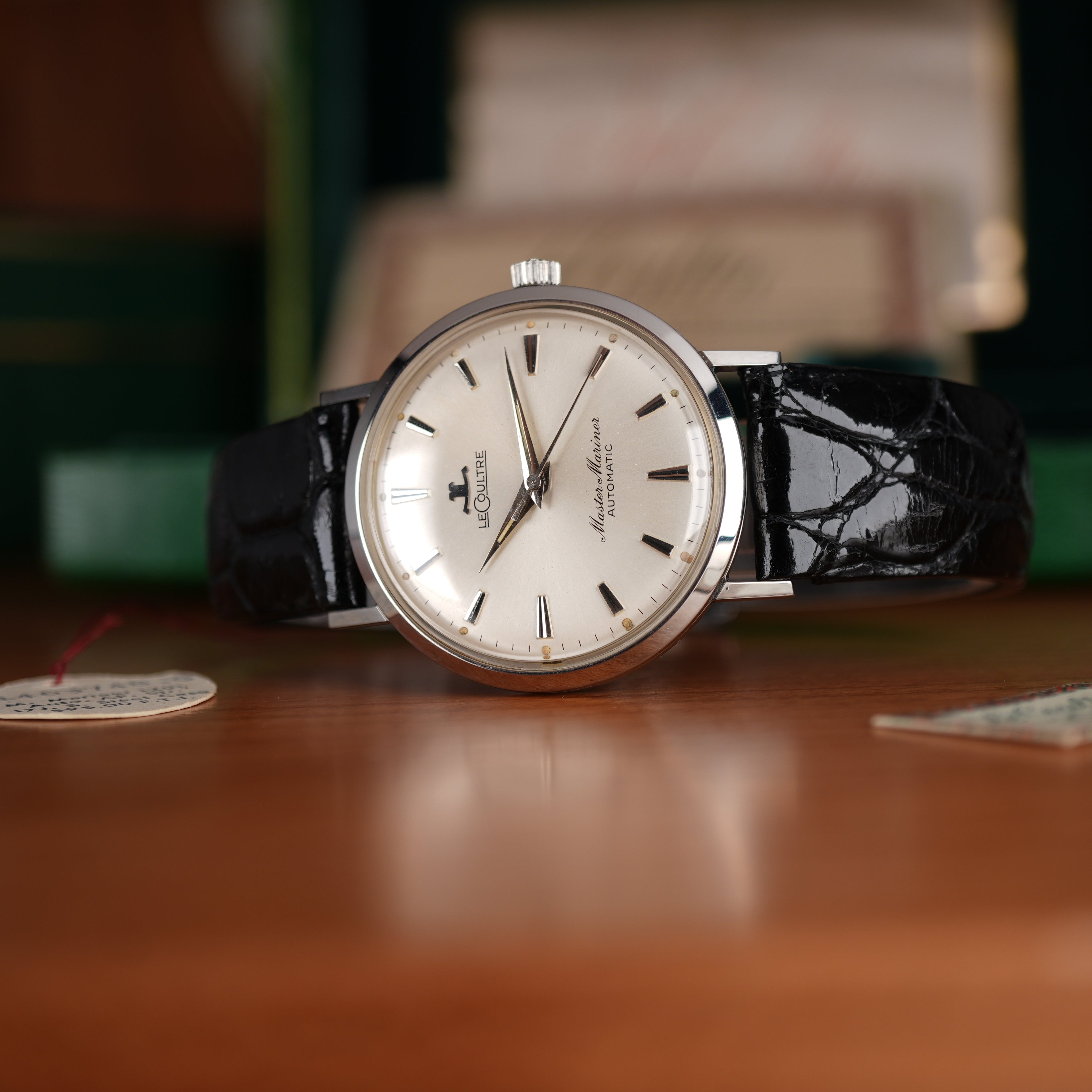 1961 LeCoultre Master Mariner Automatic Complete Set Box and Papers Unpolished
