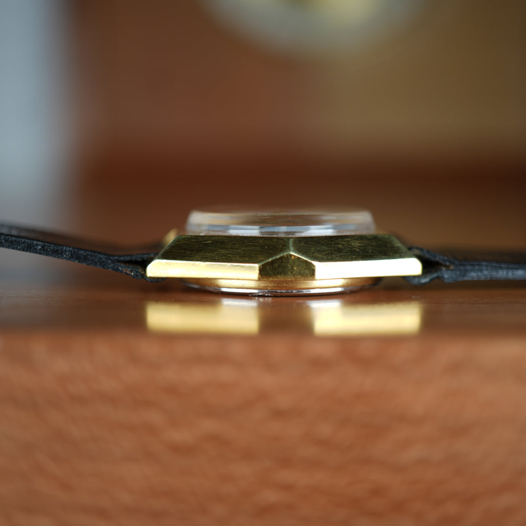 1970’s Bucherer Ladies Watch Manual Date Gold Unique Hexagonal Case