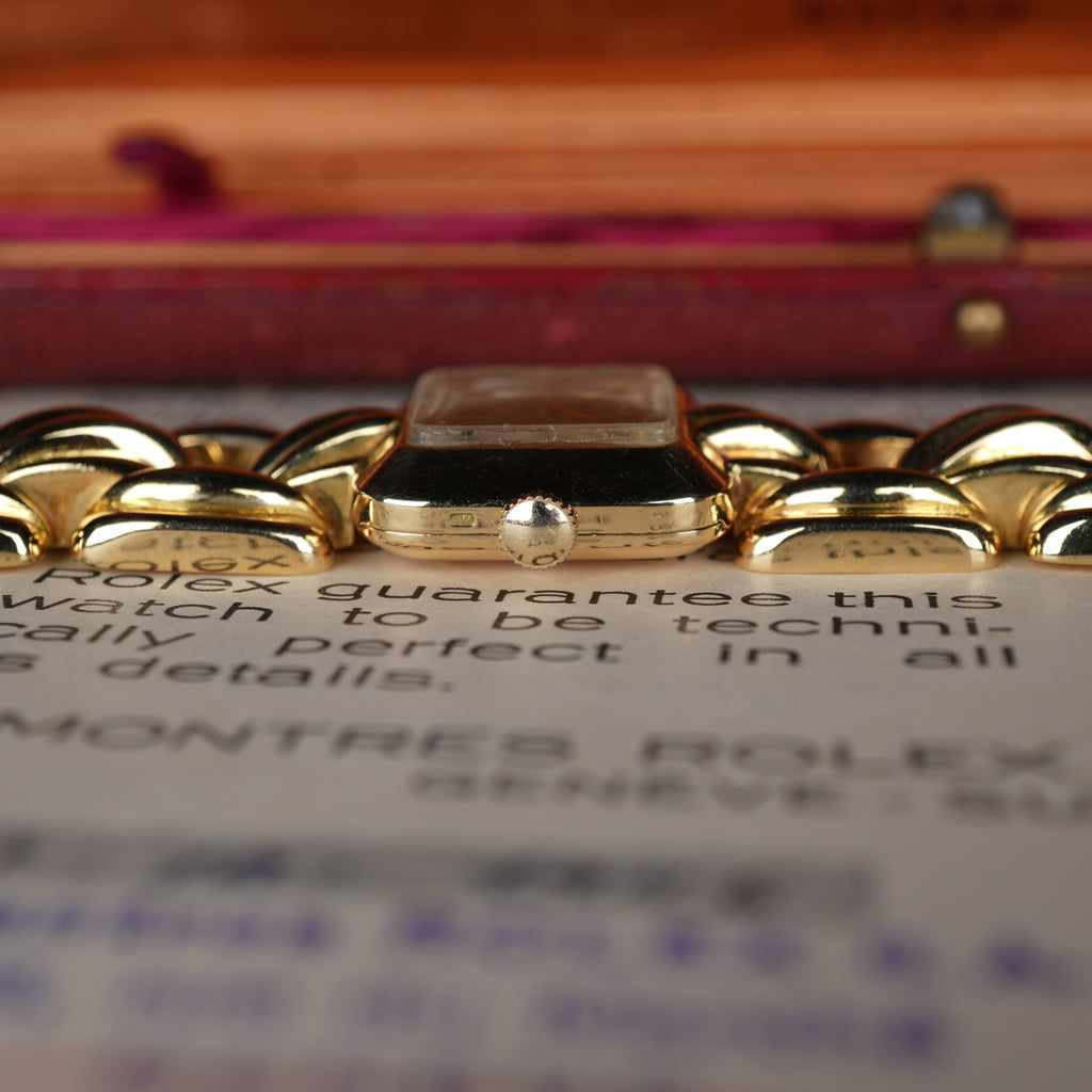 1946 Rolex “Golden Cascade” Exceptional 18k Ladies Cocktail Watch with Original Box,Papers & Receipt
