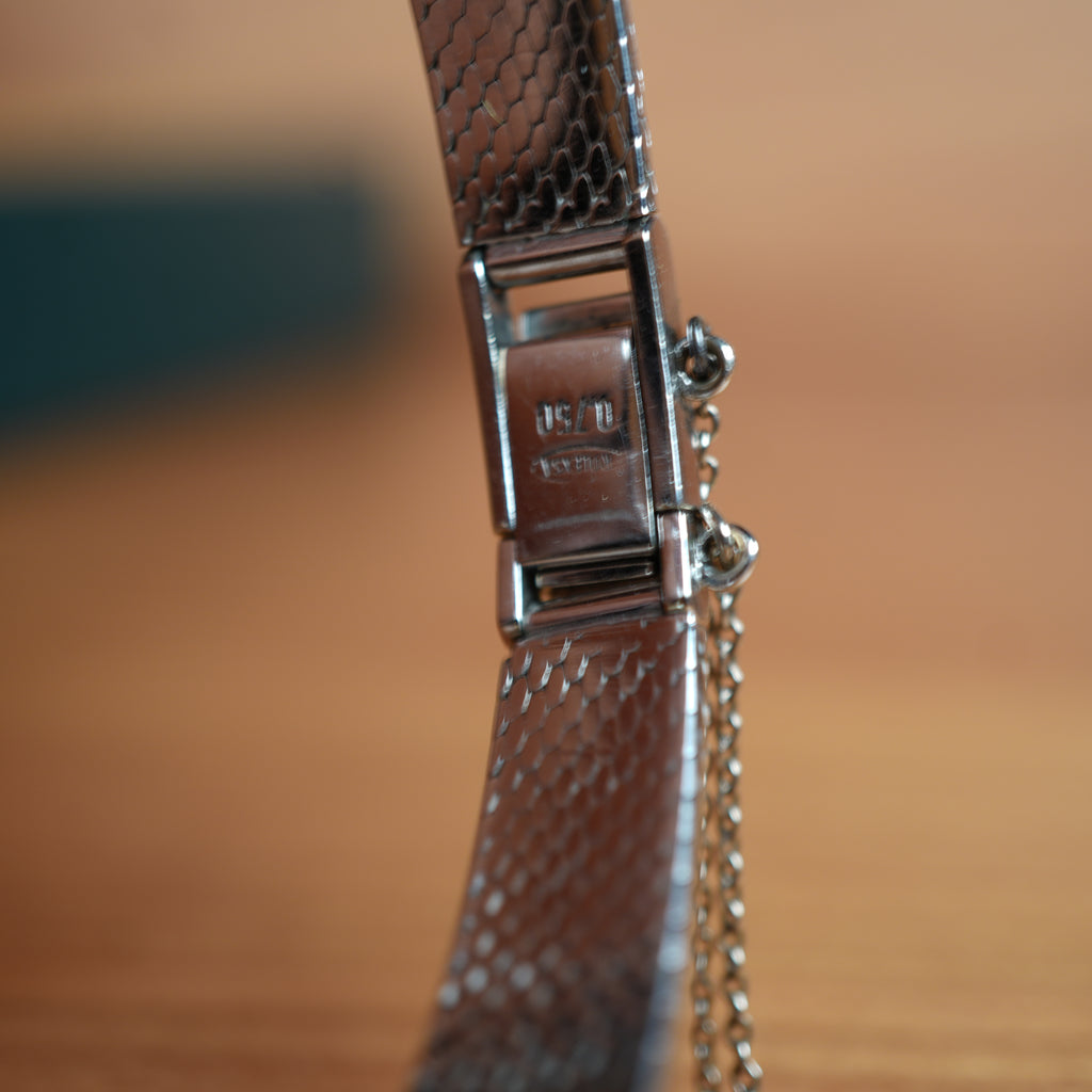 1965 Rolex Orchid 18K White Gold Cocktail Watch with Integrated Solid Rope Bracelet with Box