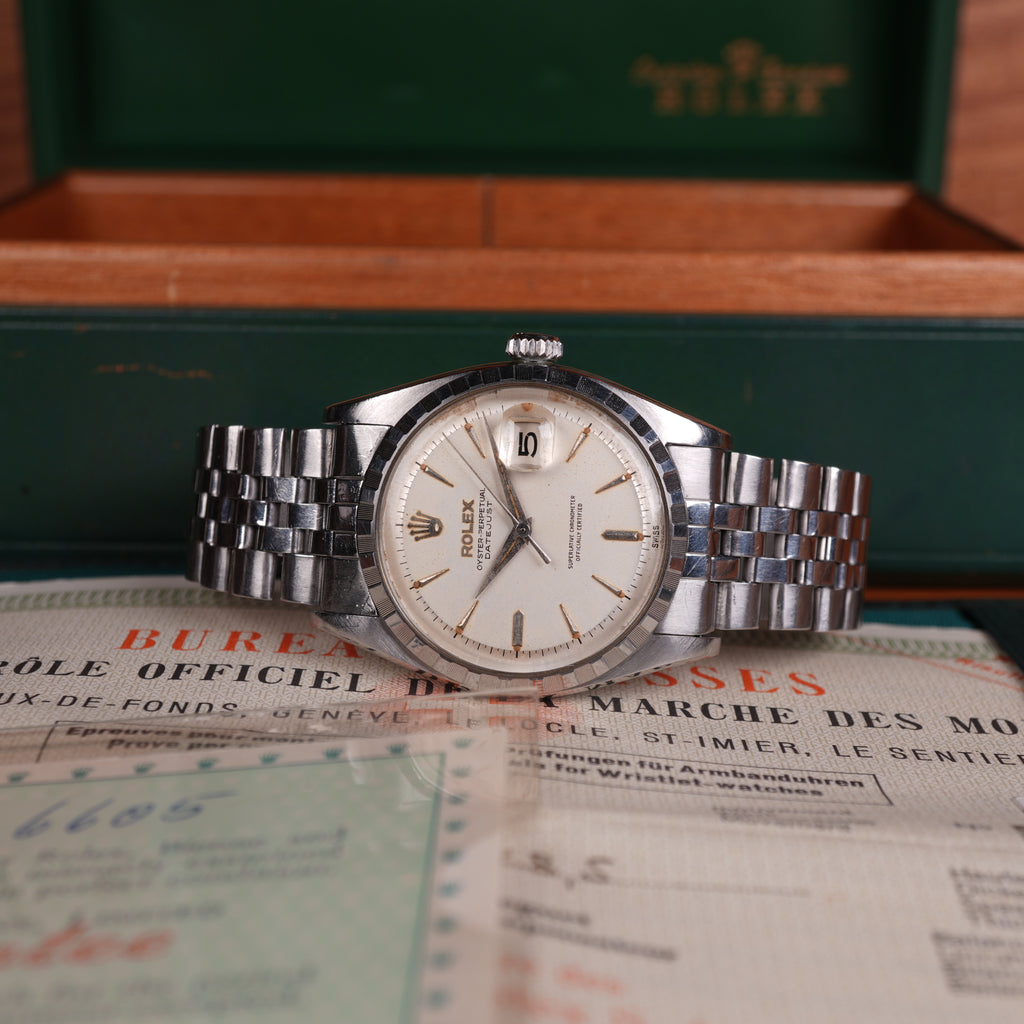 1960 Rolex Datejust 6605 Unpolished Exceptional and Remarkably Complete Collector's Set