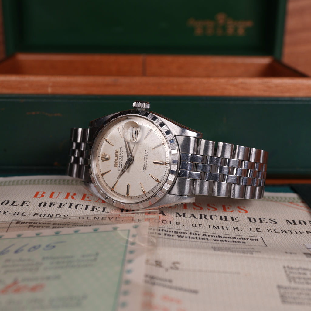 1960 Rolex Datejust 6605 Unpolished Exceptional and Remarkably Complete Collector's Set