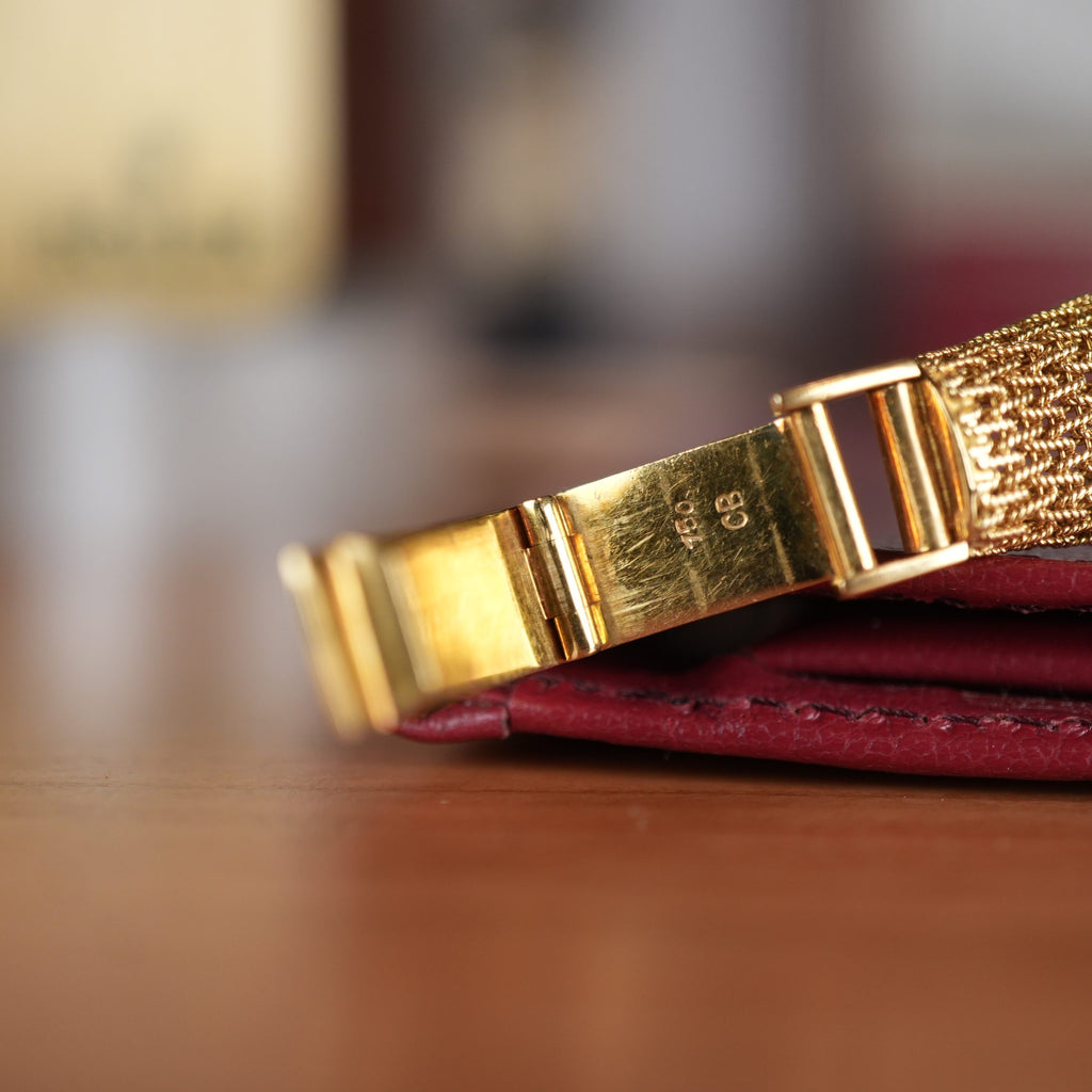 Unique Rolex 37 Precision 18k Gold Diamond Carl Bucherer Concealed Cover Dial Women’s Dress Watch
