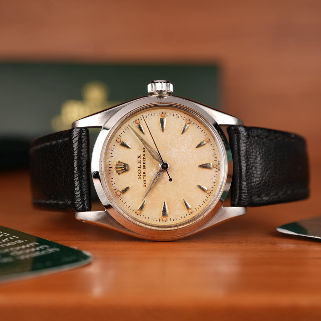 1954 Rolex Oyster Speedking 6420 31mm Original Incredible Dial - Rolex Service History