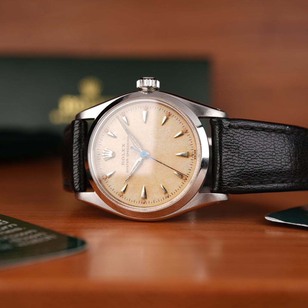 1954 Rolex Oyster Speedking 6420 31mm Original Incredible Dial - Rolex Service History