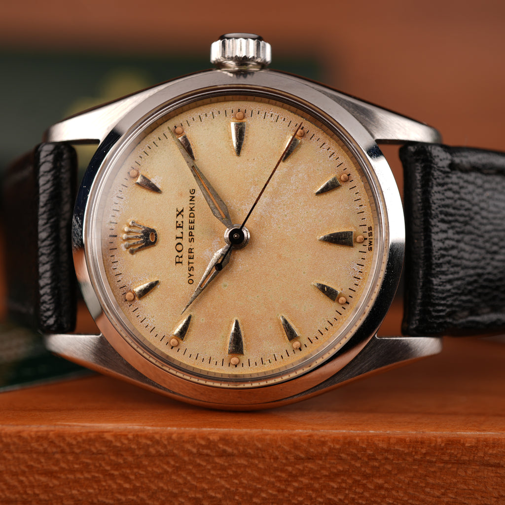 1954 Rolex Oyster Speedking 6420 31mm Original Incredible Dial - Rolex Service History