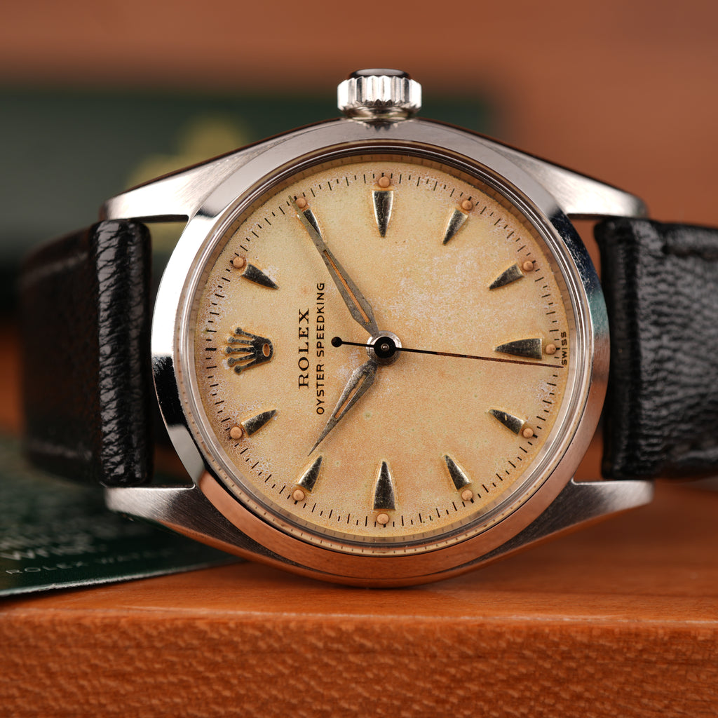 1954 Rolex Oyster Speedking 6420 31mm Original Incredible Dial - Rolex Service History