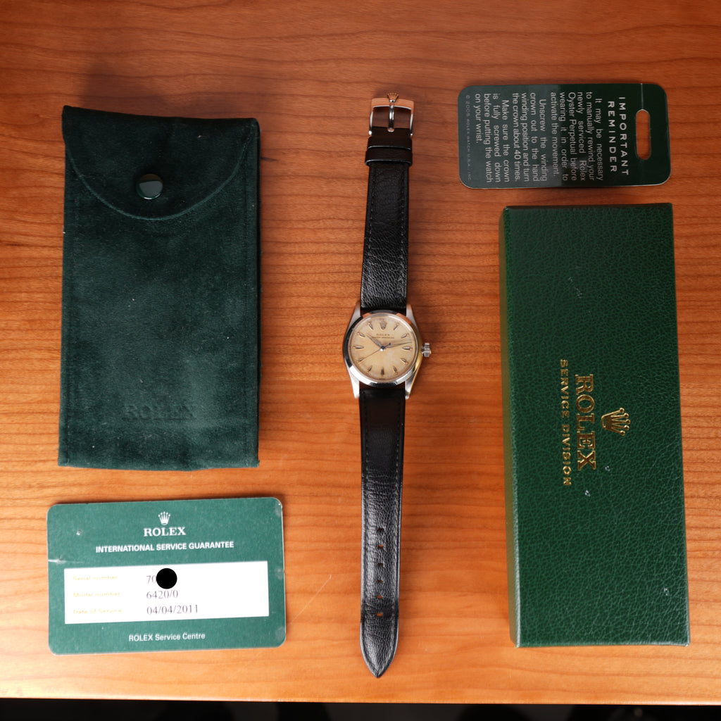 1954 Rolex Oyster Speedking 6420 31mm Original Incredible Dial - Rolex Service History